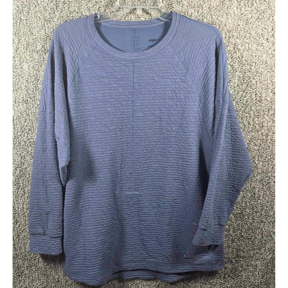 Nike Men's Yoga Dri Fit Textured Long Sleeve Shirt Relaxed Fit Size Large